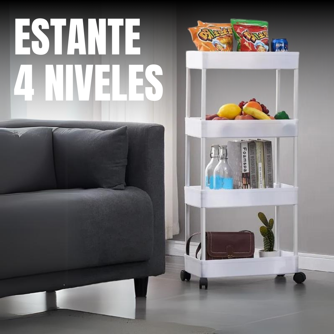 CARRITO ORGANIZADOR MULTIFUNCIONAL DE 4 NIVELES