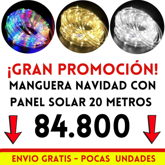 Manguera Solar 20 METROS - LUCES DE NAVIDAD